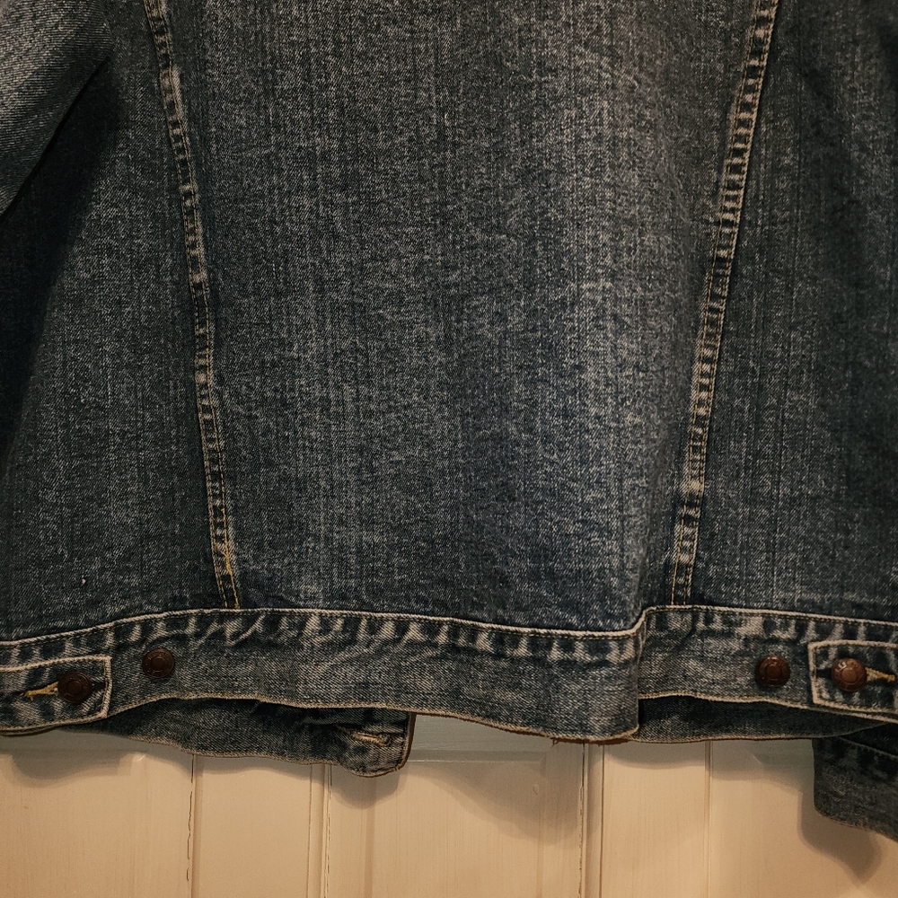 Reliq Denim Blue Jean Jacket XL Thick, warm & sturdy, 6 Total Pockets See Pics - Picture 4 of 6